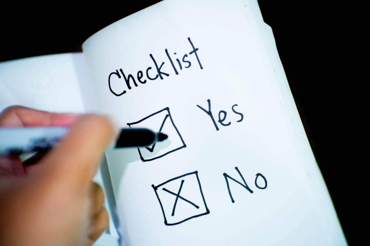 Person Marking Check on moving day checklist