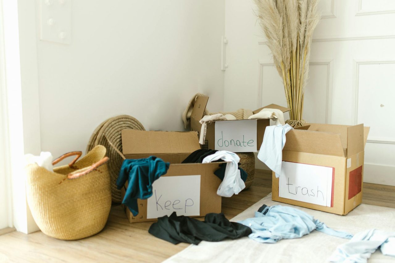 a family preparing to Donate and Recycle Unwanted Items Before Moving